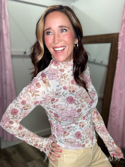 Pretty Petal Mesh Top