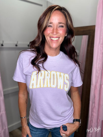 Arrows Game Day Tee - Yellow Polka Dot