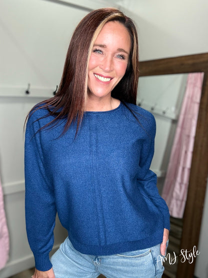 Ultra Luxe Sweater - Light Navy