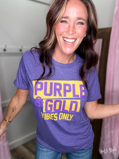 Purple & Gold Vibes Only Tee