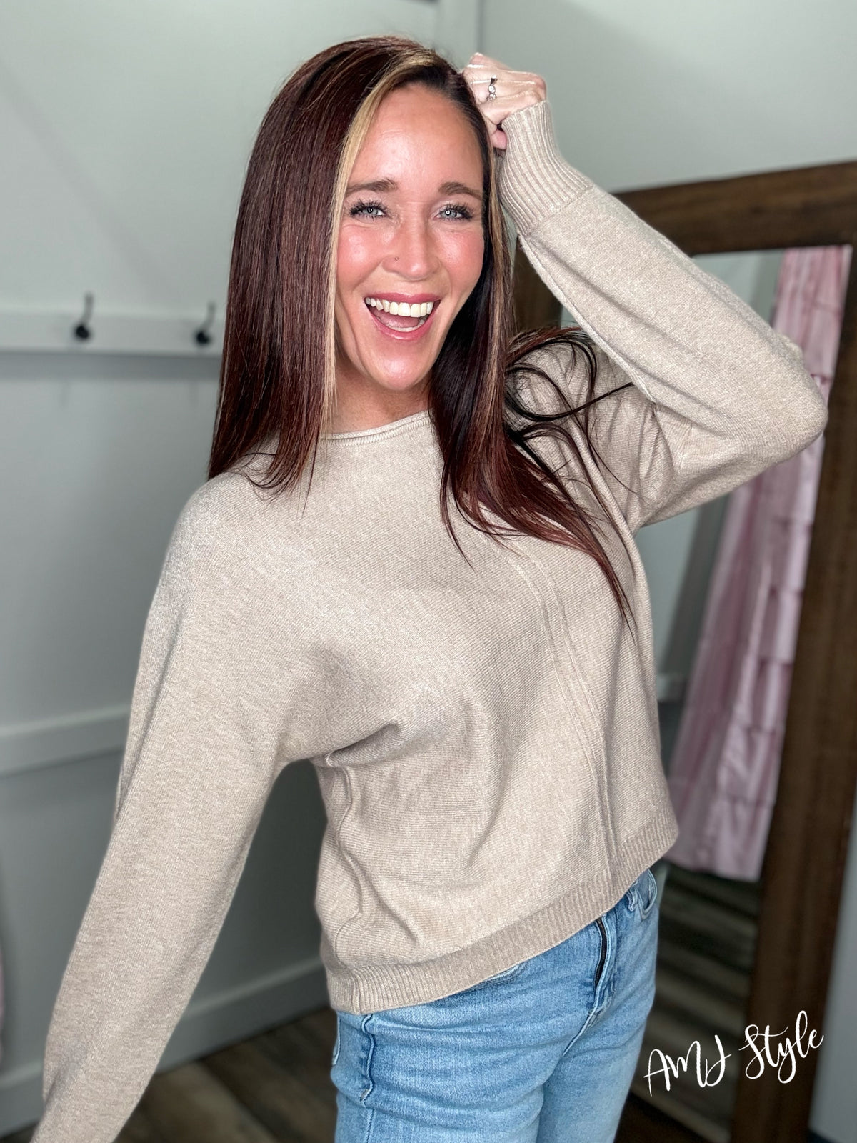 Ultra Luxe Sweater - Heathered Mocha