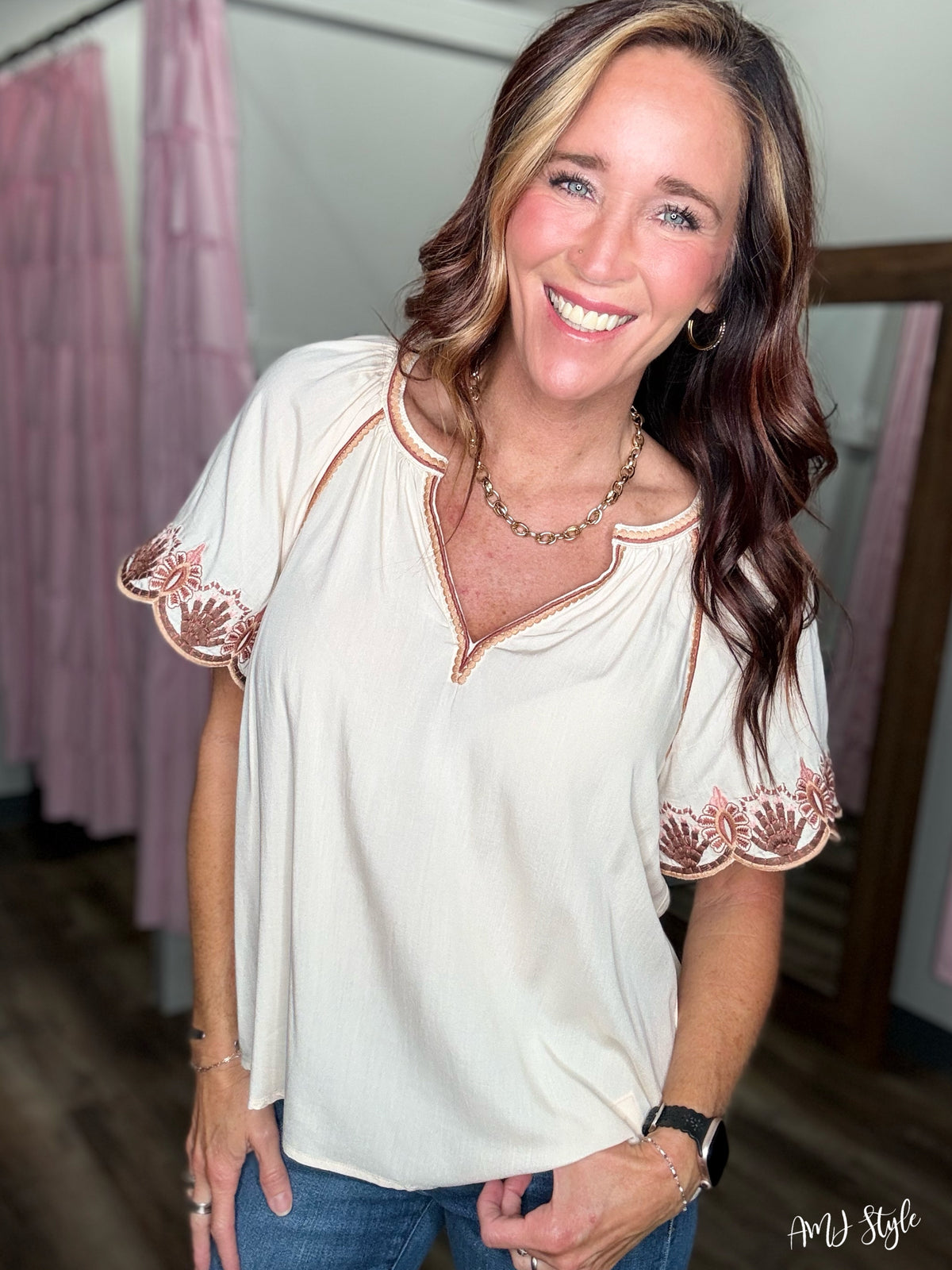 Free Spirit Embroidered Top