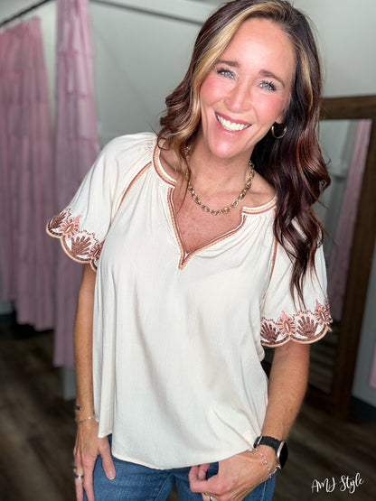 Free Spirit Embroidered Top