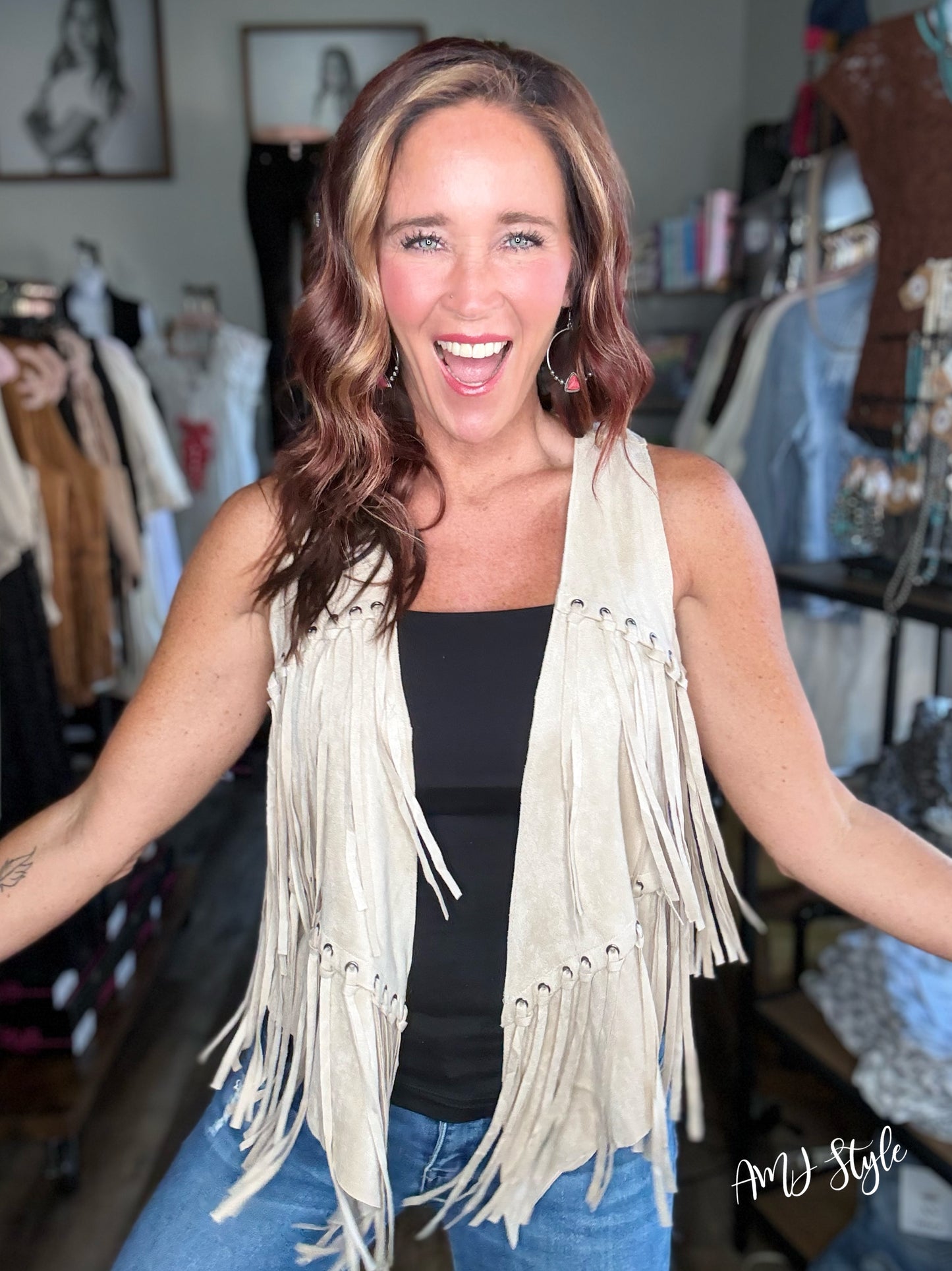 Prairie Glow Fringe Vest