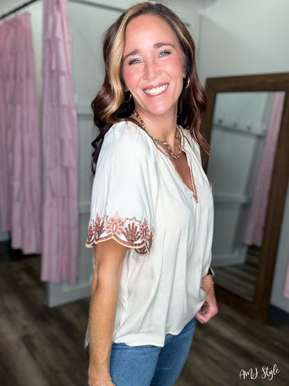 Free Spirit Embroidered Top