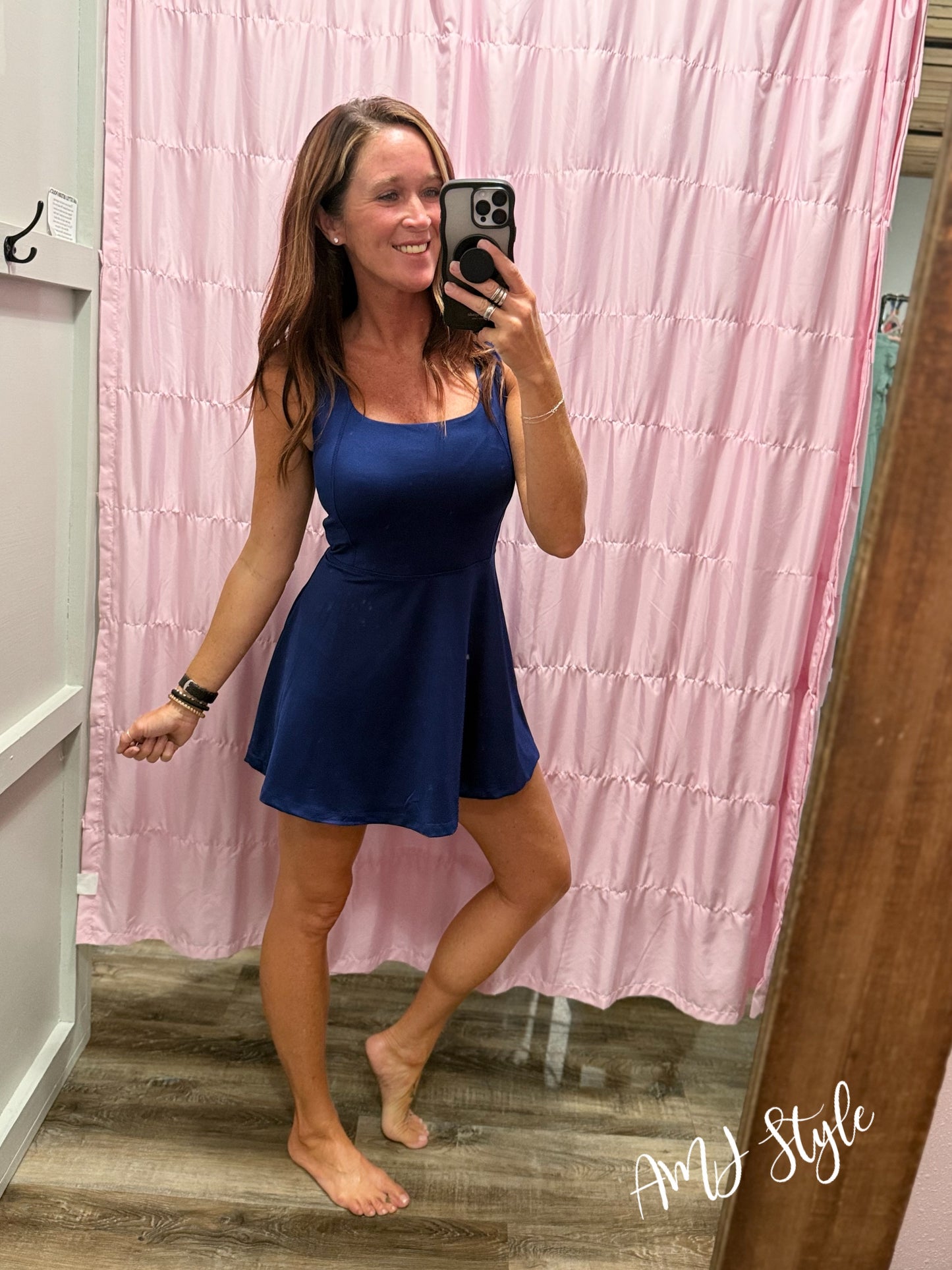 Court Side Romper - Navy