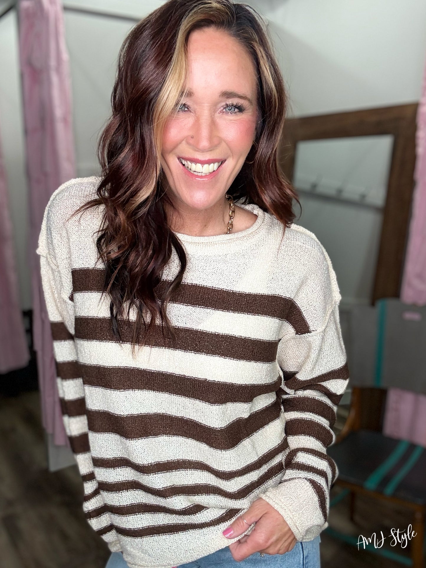 Toasted Stripe Sweater