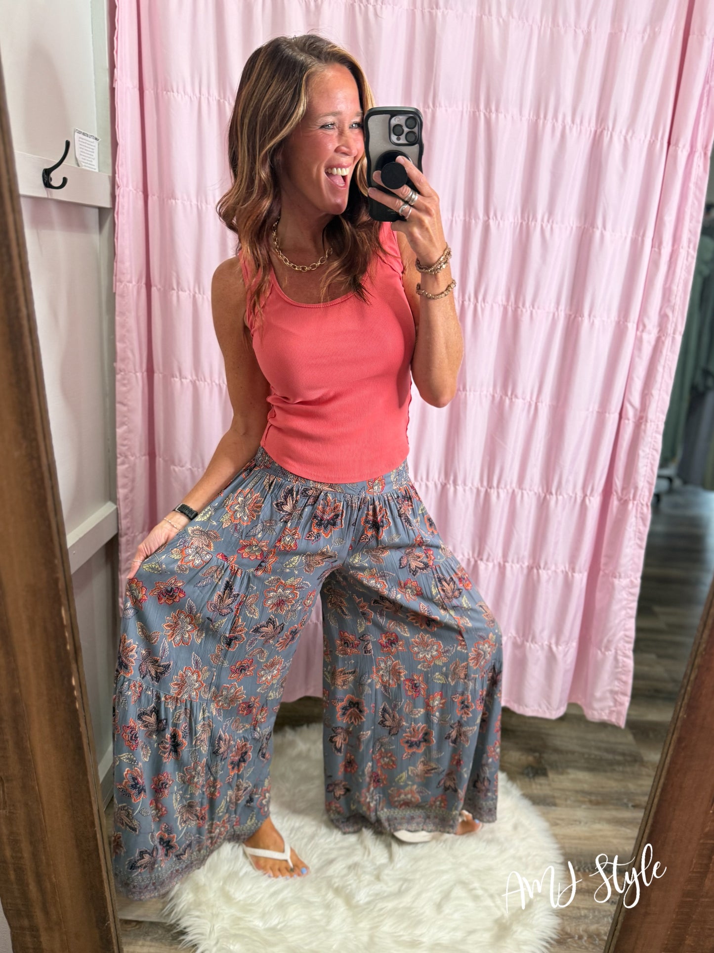 Cascading Floral Pants - Whimsy