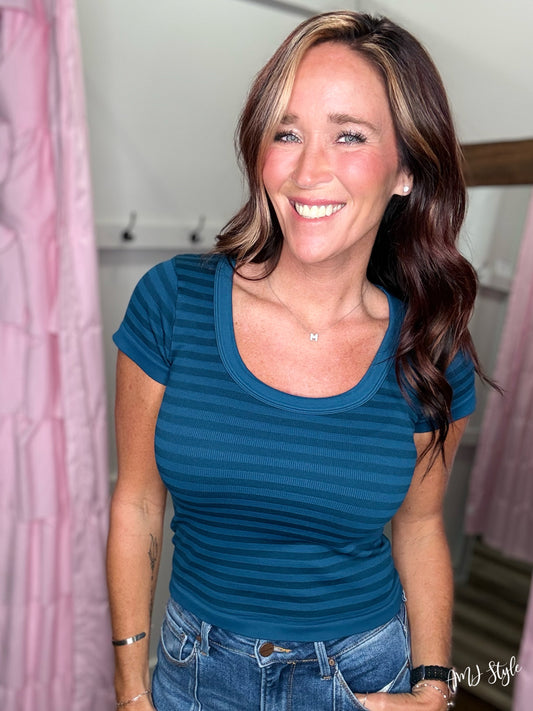 It Girl Top - Deep Sea Blue