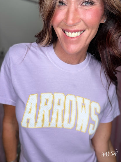 Arrows Game Day Tee - Yellow Polka Dot