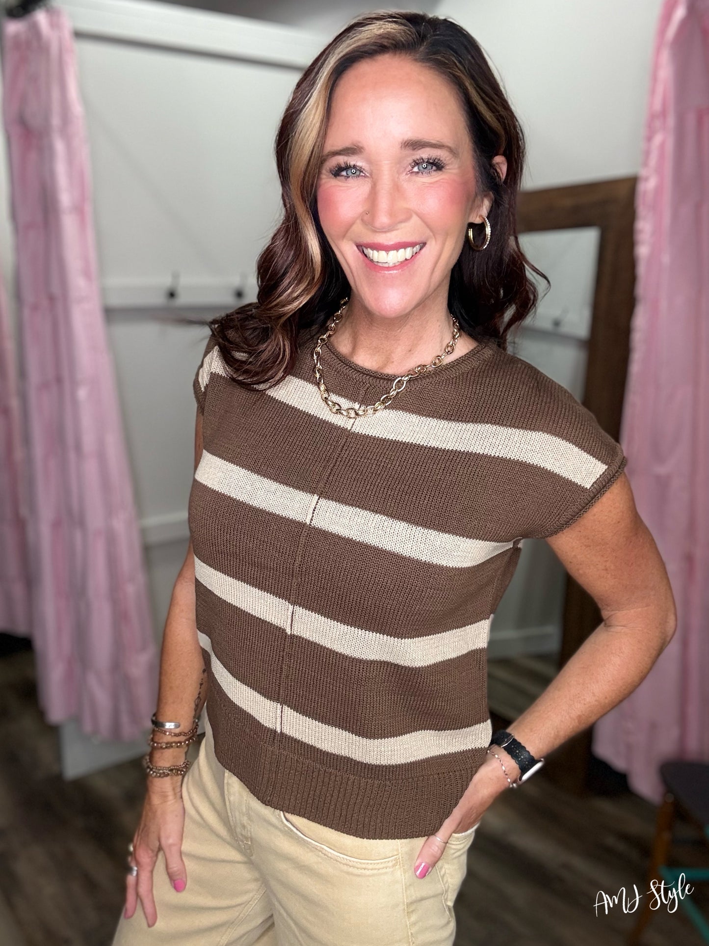 Mocha Morning Knit Top
