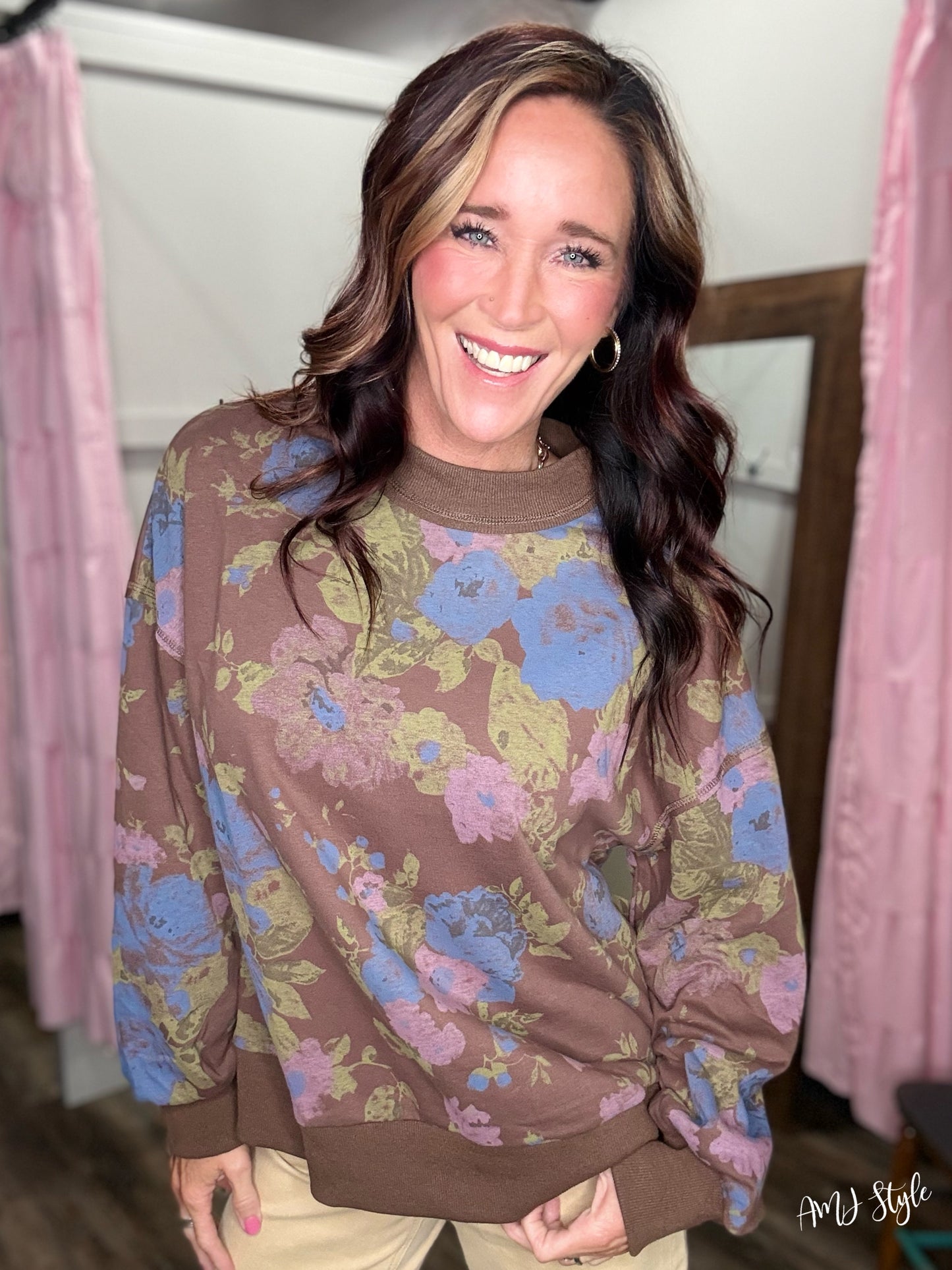Vintage Garden Mock Neck