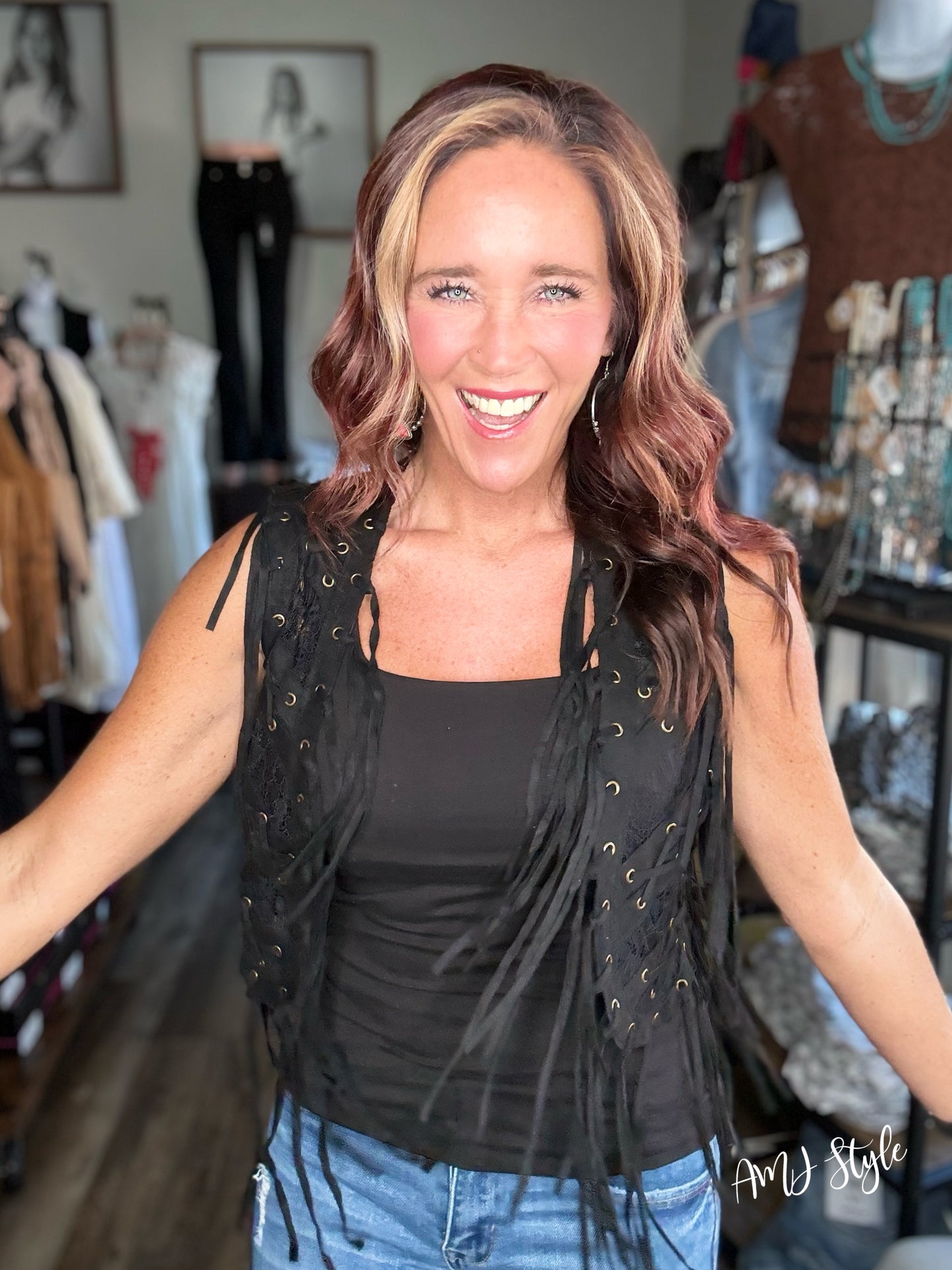 Boho Blaze Lace Vest