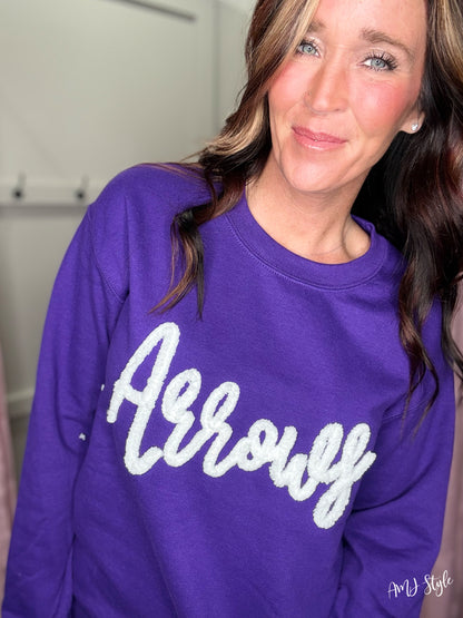 Arrows Chenille Yarn Sweatshirt