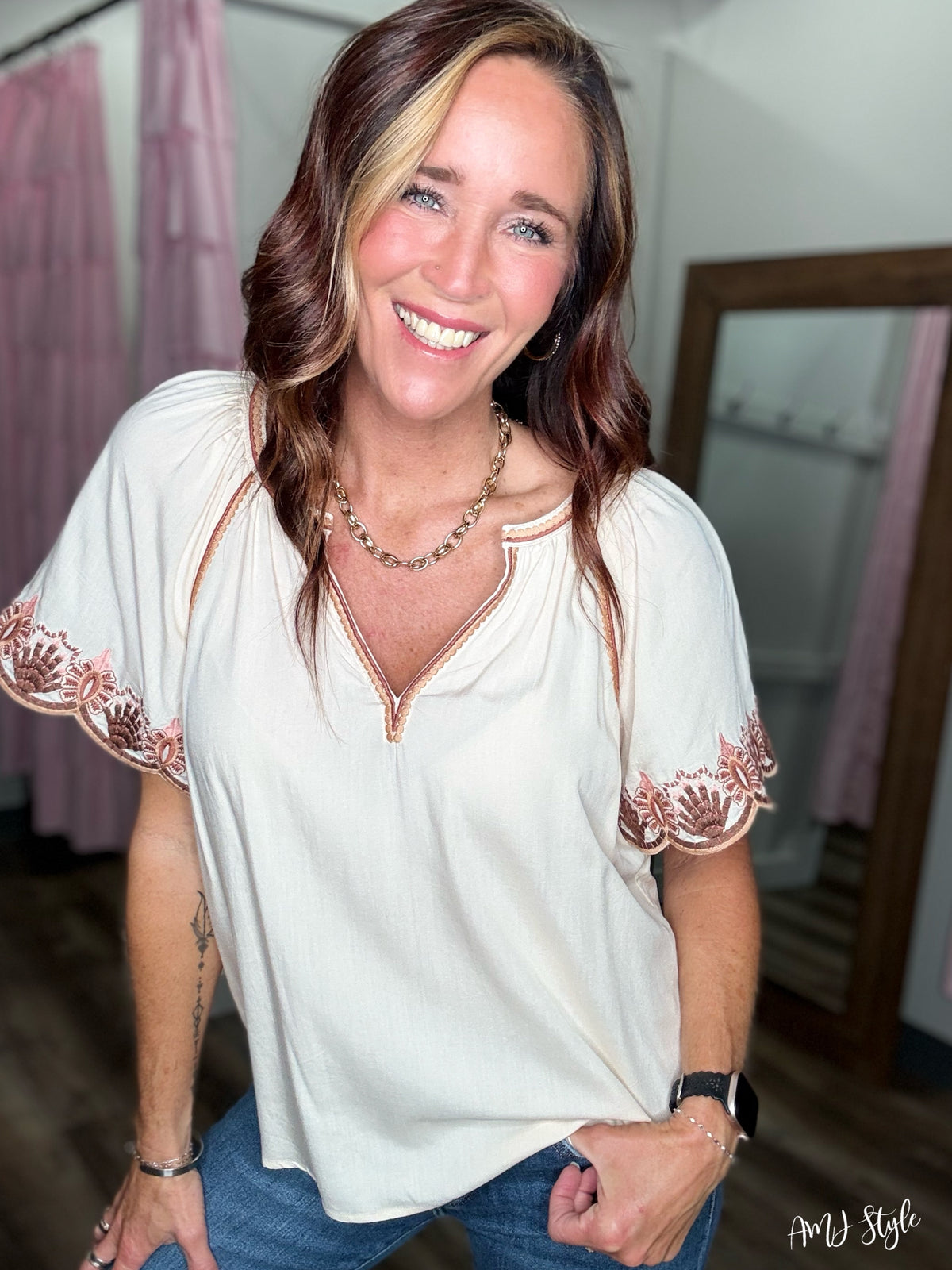 Free Spirit Embroidered Top