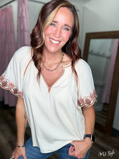 Free Spirit Embroidered Top