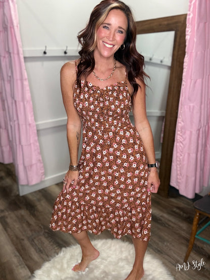 Falling for Floral Tank Dress