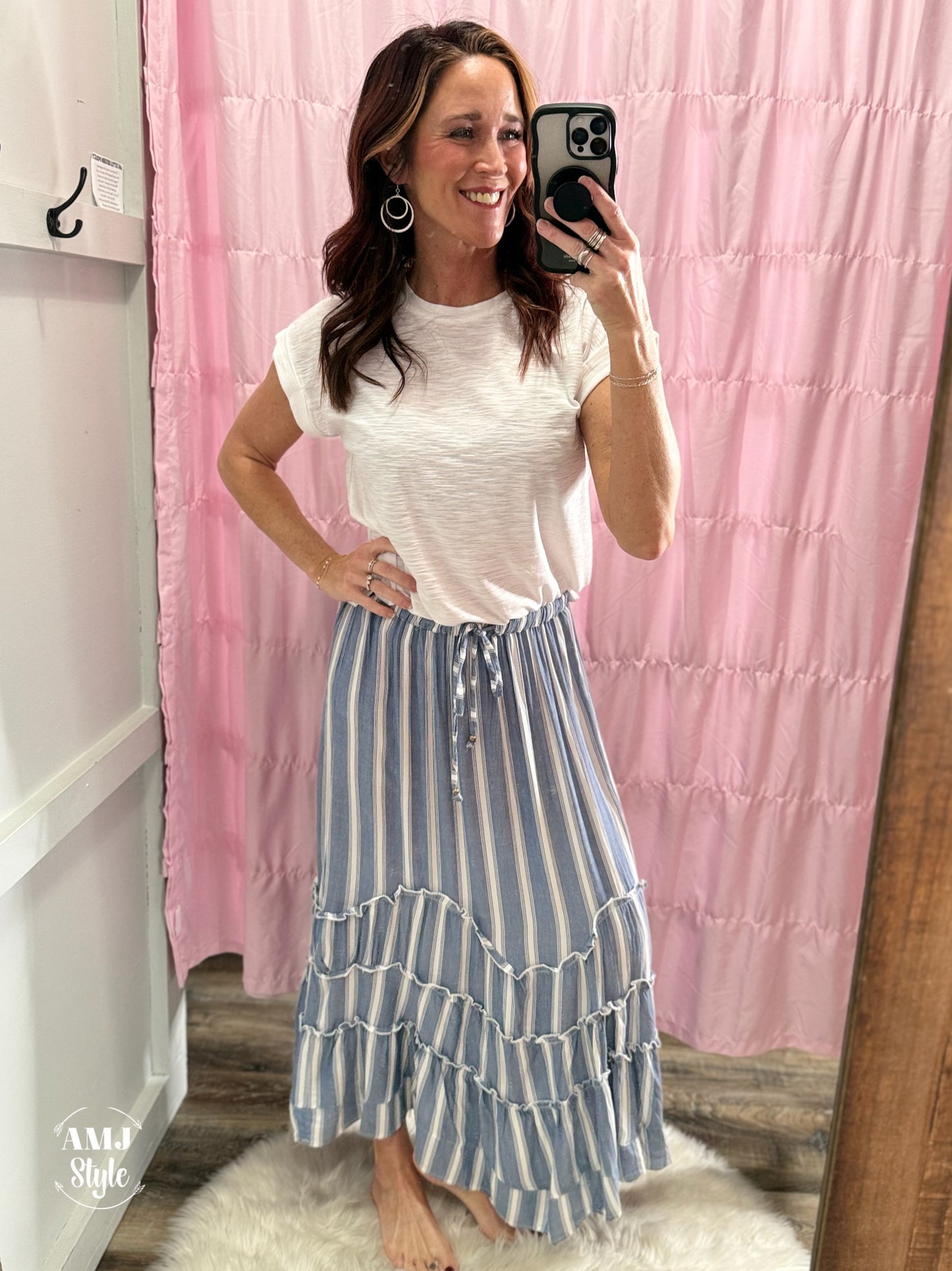 Easy Breeze Stripe Skirt