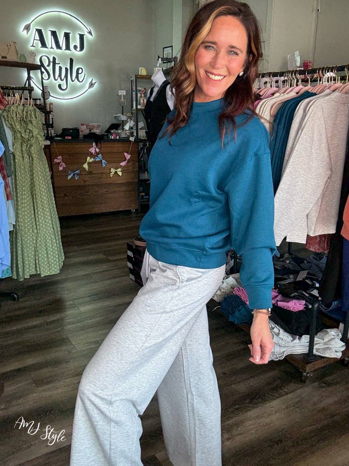 Pure Plush Drawstring Pants - Heather Grey