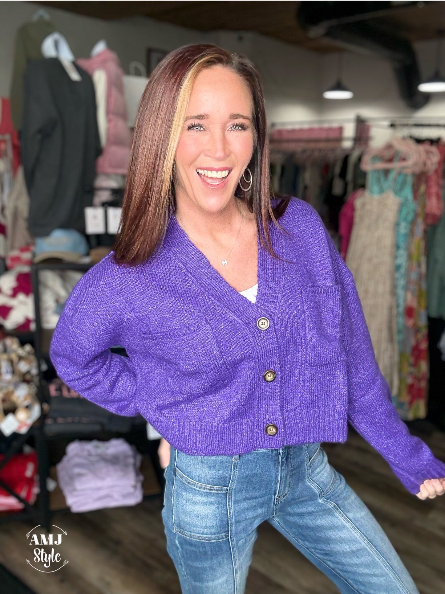Pretty in Purple Cardi