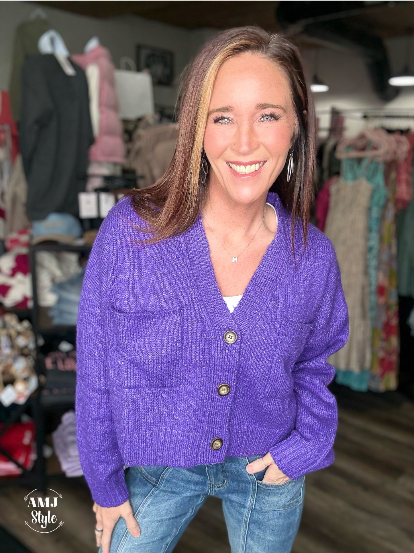 Pretty in Purple Cardi