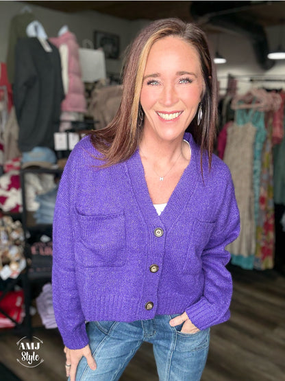 Pretty in Purple Cardi