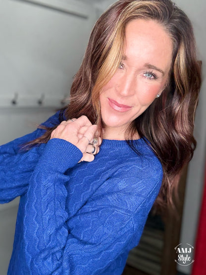 Dawn Distressed Sweater Blue