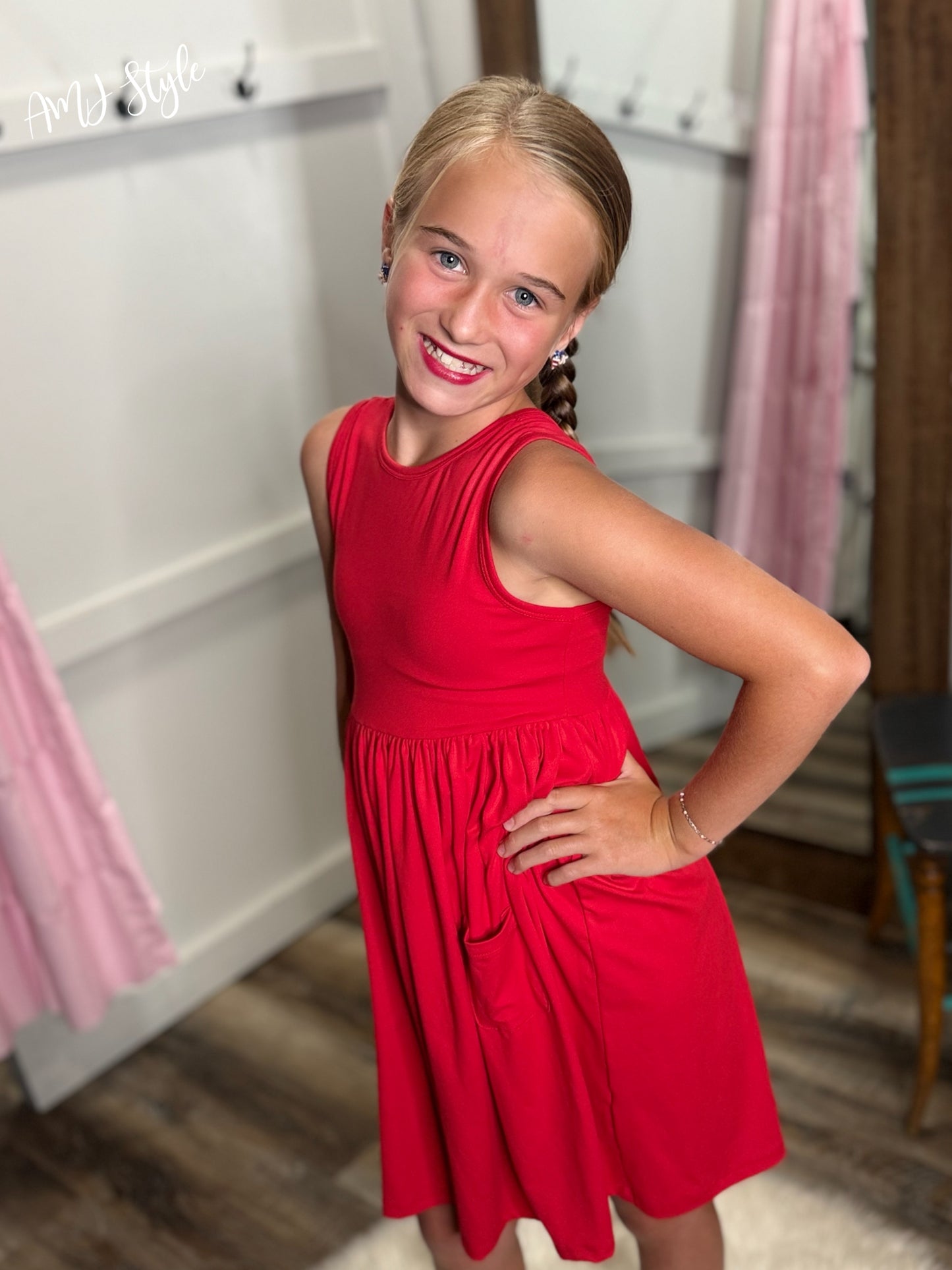 Ruby Twirl Kiddo Dress