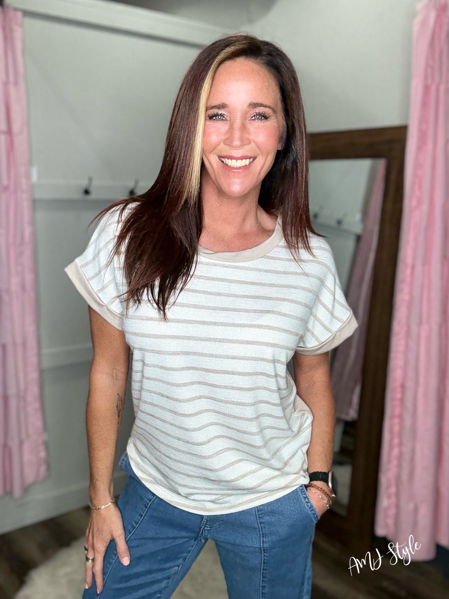 Latte Love Stripe Top