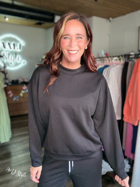 Pure Plush Pullover - Black