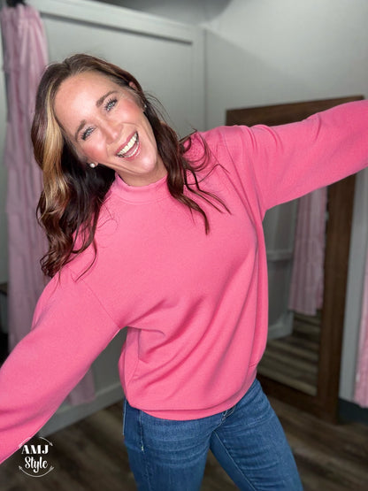 Vivid Breeze Pullover - Brink Pink
