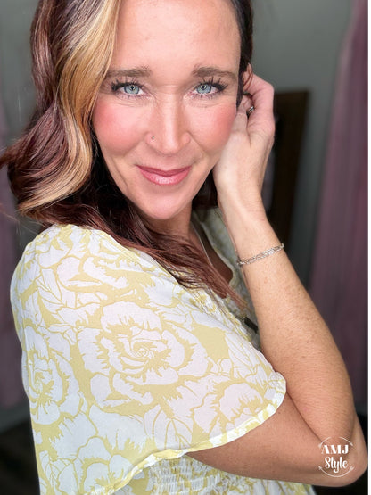 Lemon Floral Dress