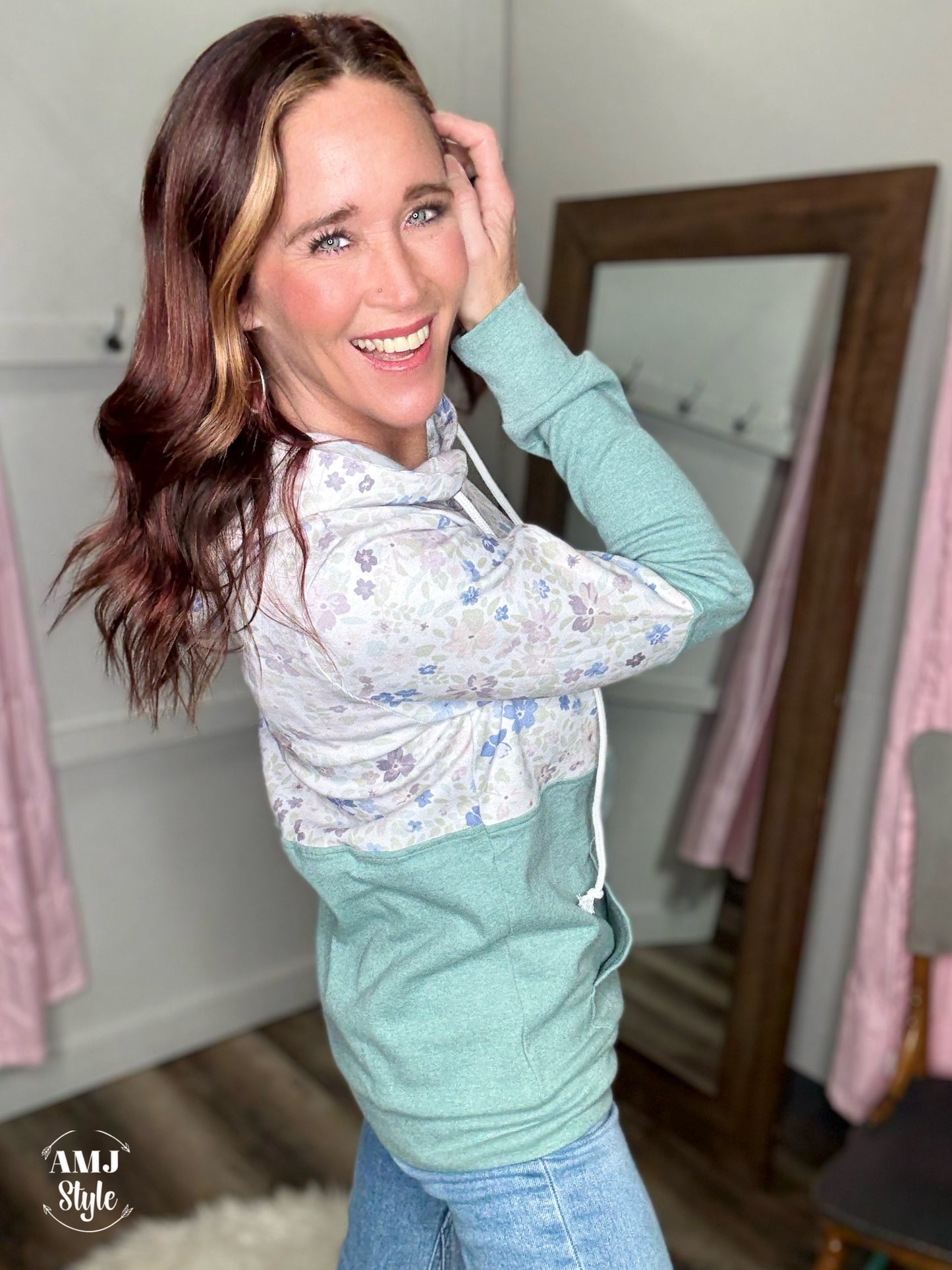 The Hailey Hoodie - Spring Meadows