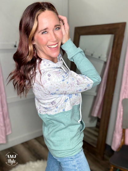 The Hailey Hoodie - Spring Meadows