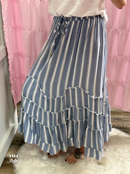 Easy Breeze Stripe Skirt