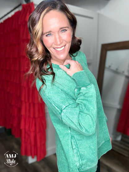 Full of Warmth Pullover - Forest