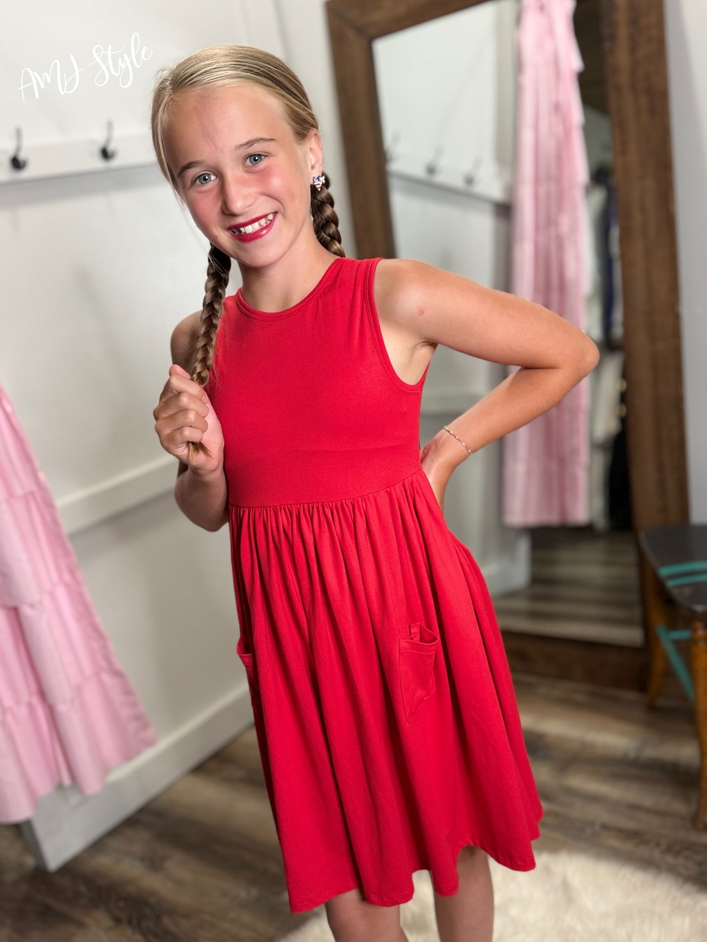 Ruby Twirl Kiddo Dress