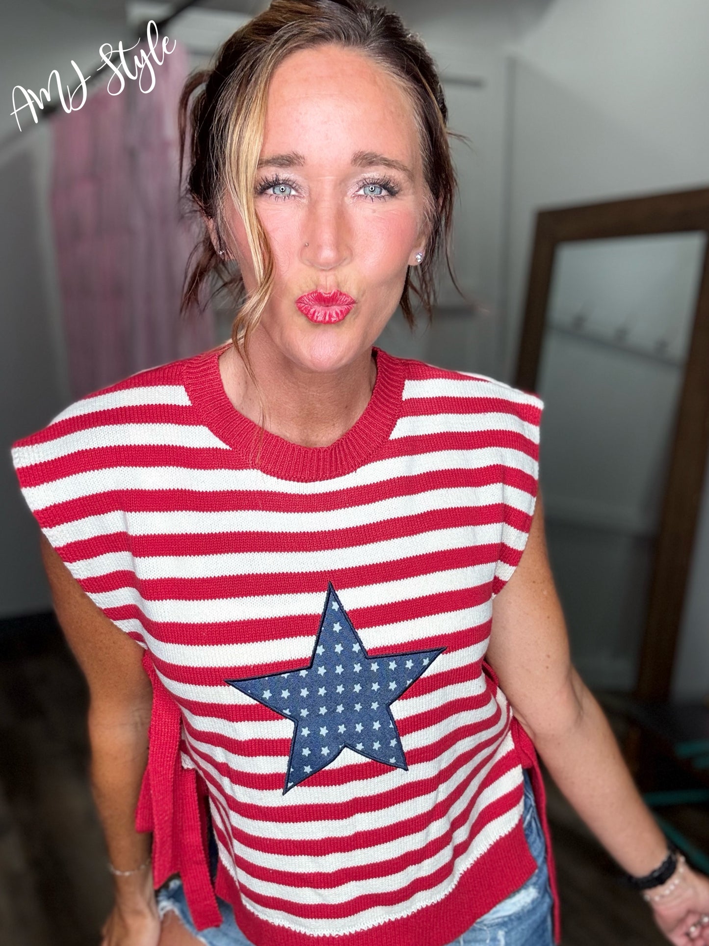 Side Tie Americana Top