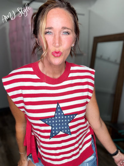 Side Tie Americana Top