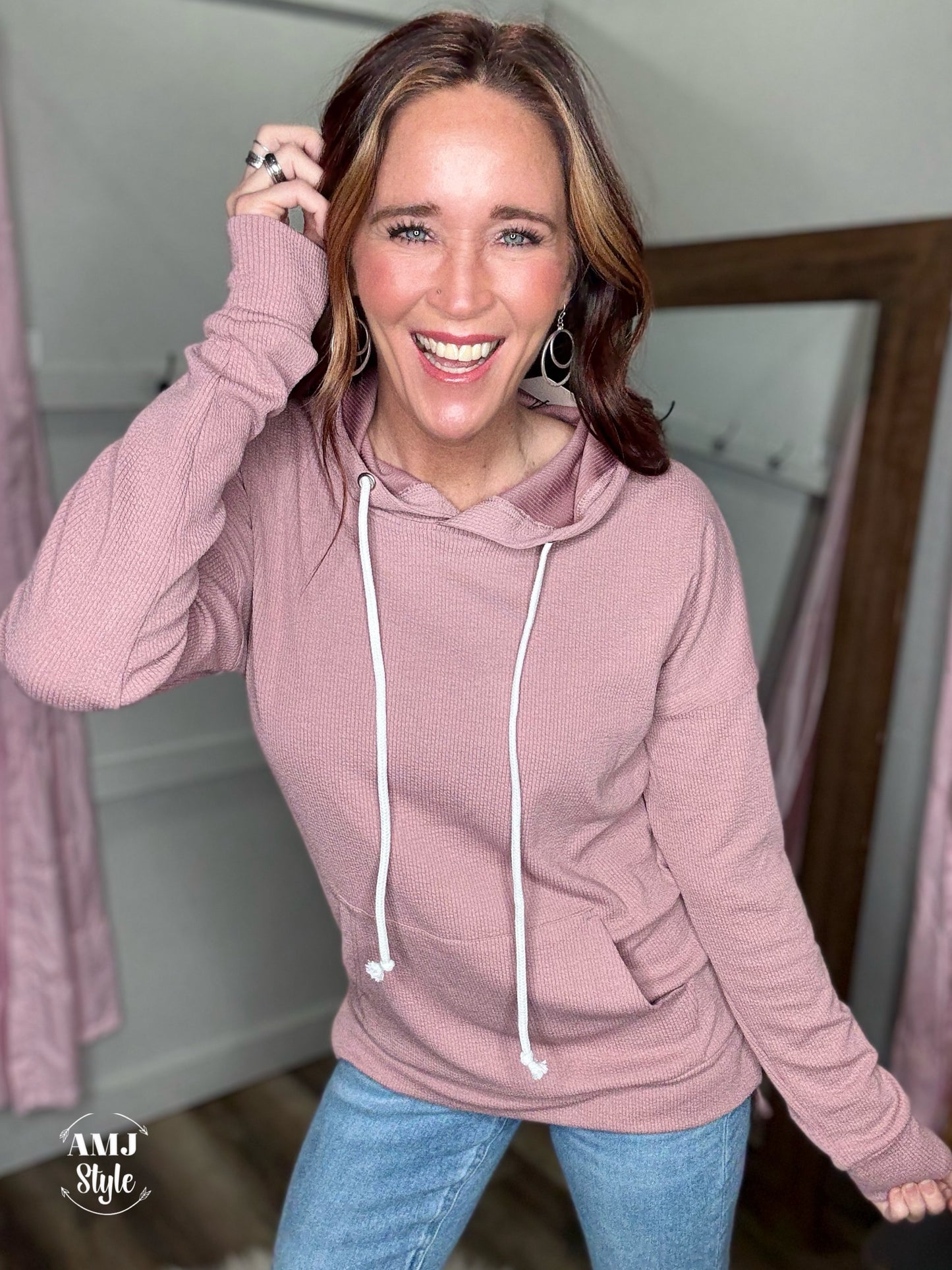 The Kacey Hoodie - Rose