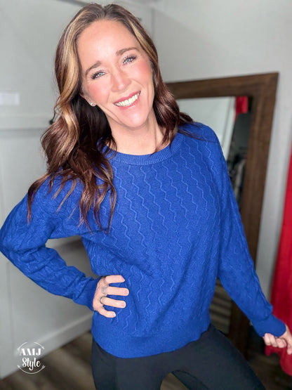 Dawn Distressed Sweater Blue