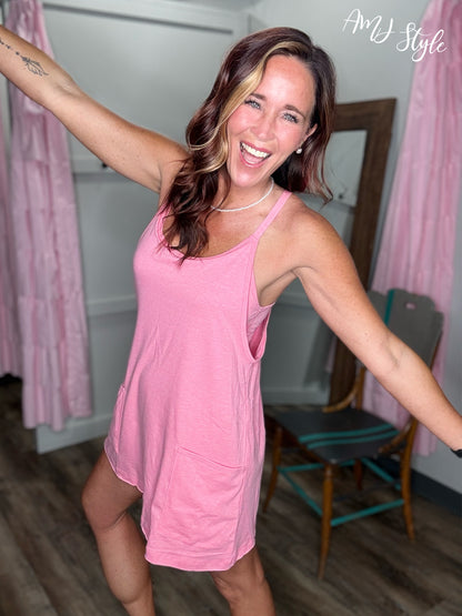 Barefoot Bliss Romper - Pink