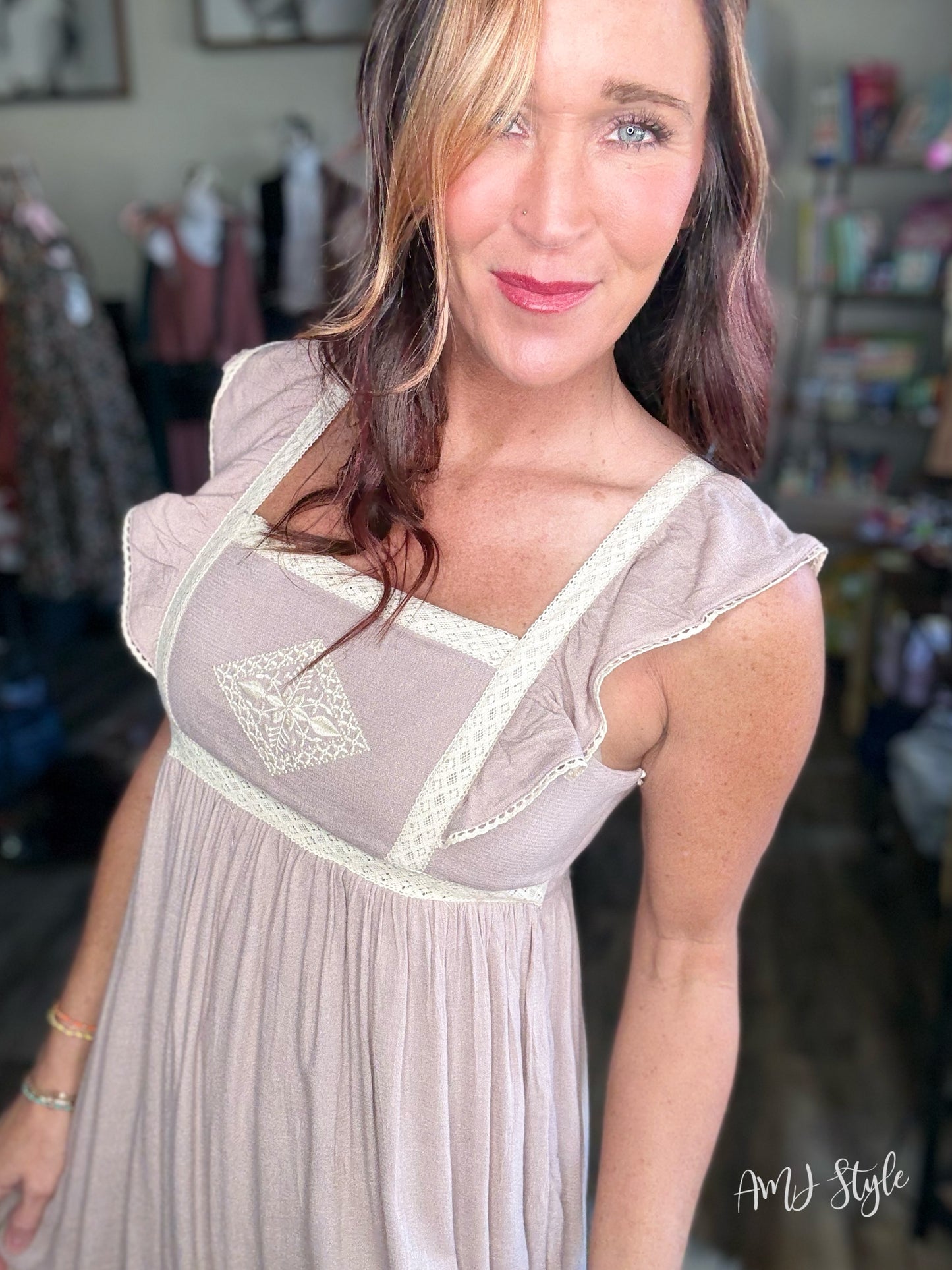 Petal Stich Maxi Dress