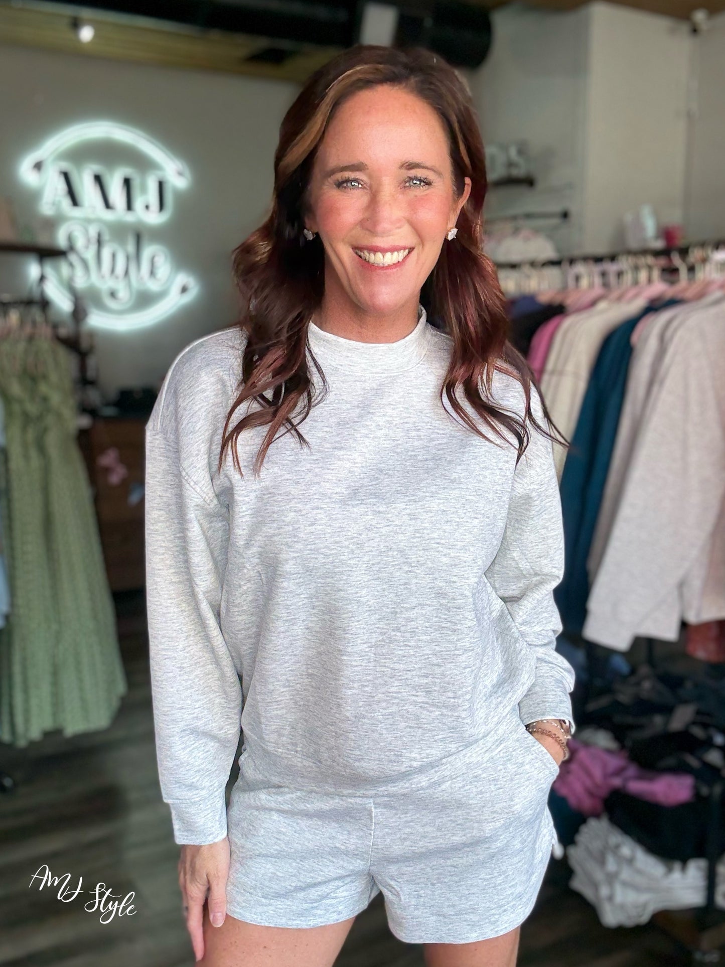 Pure Plush Shorts - Heathered Grey