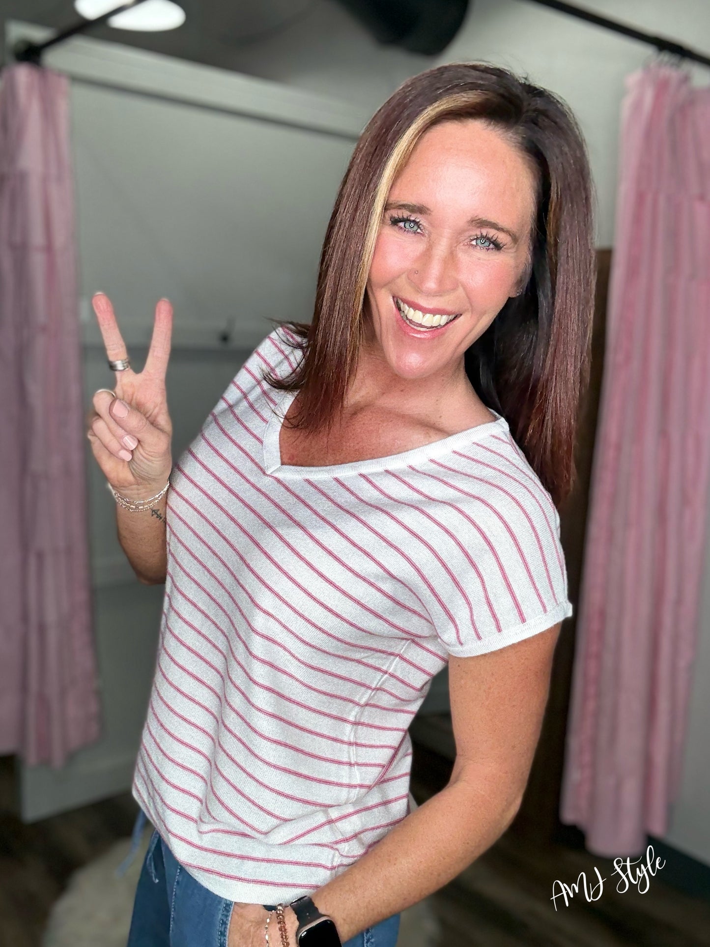 Bubblegum Stripe Top