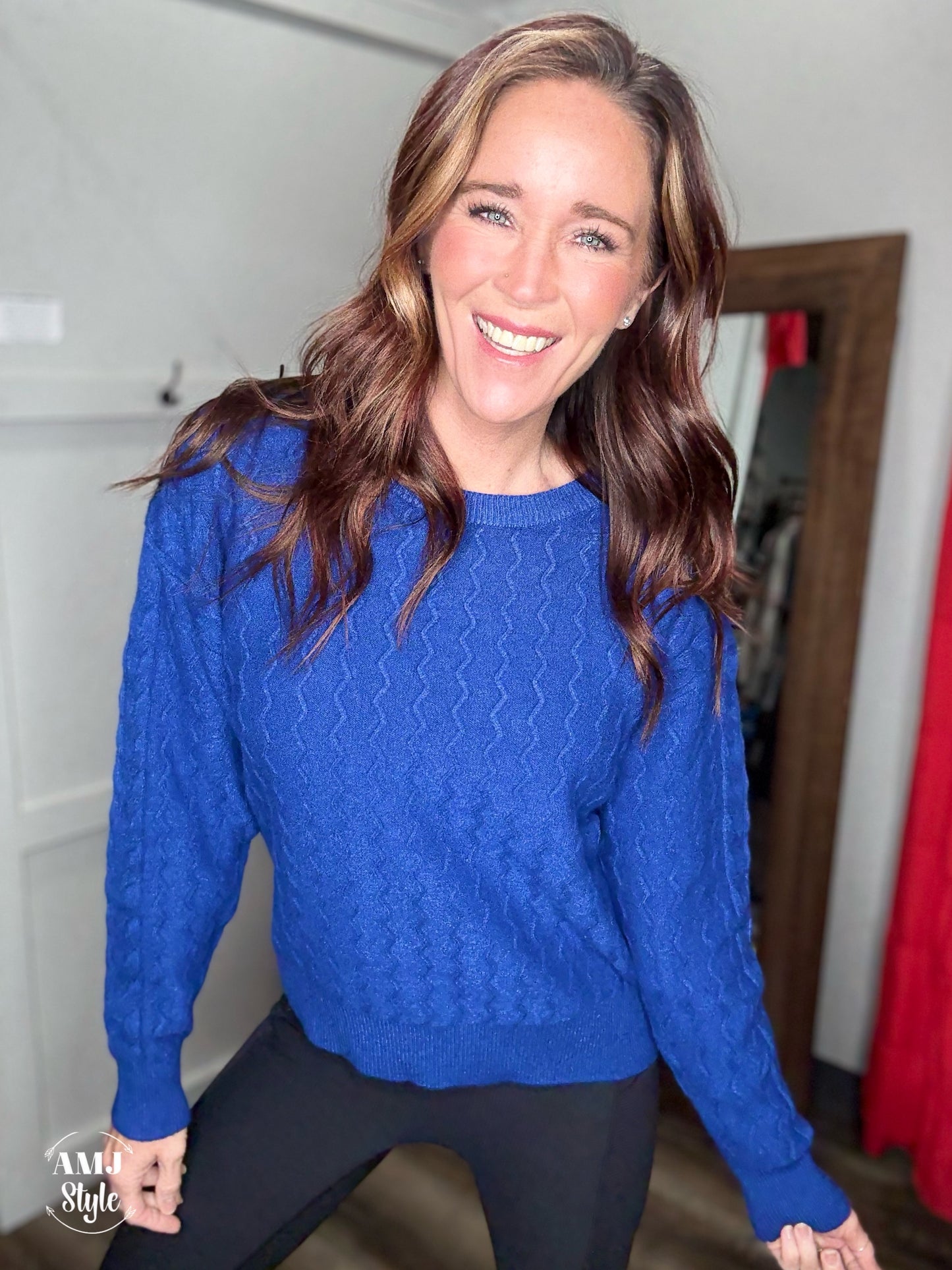 Dawn Distressed Sweater Blue