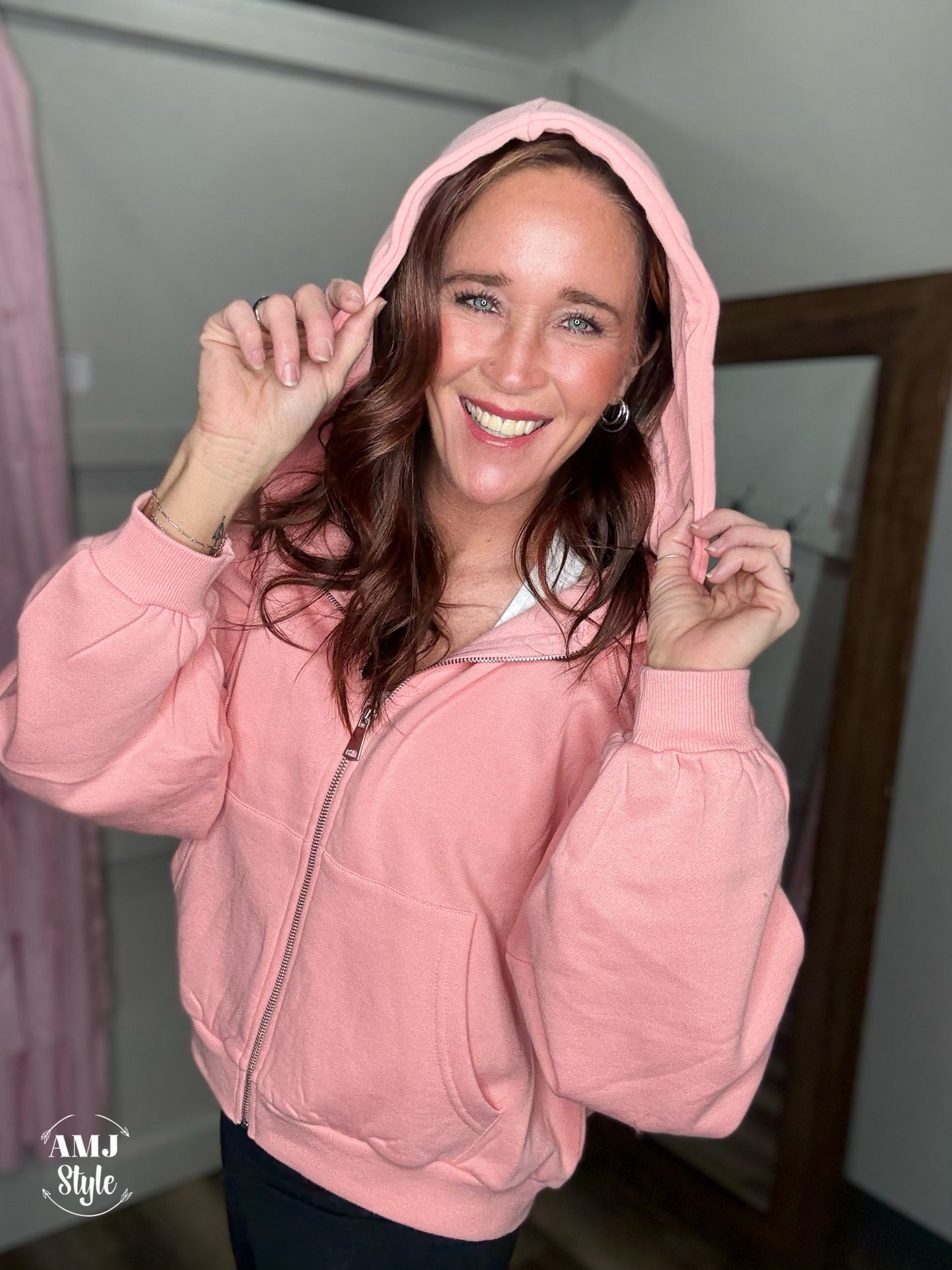 Everyday Adventure Zip Hoodie - Coral