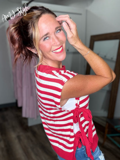 Side Tie Americana Top