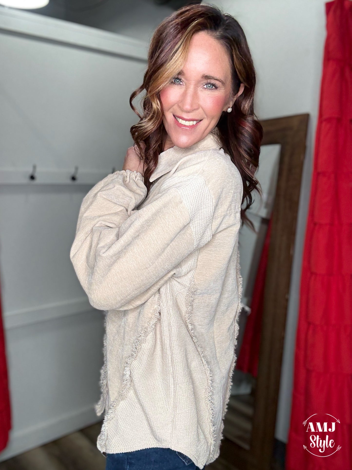 Plush Two Tone Shacket