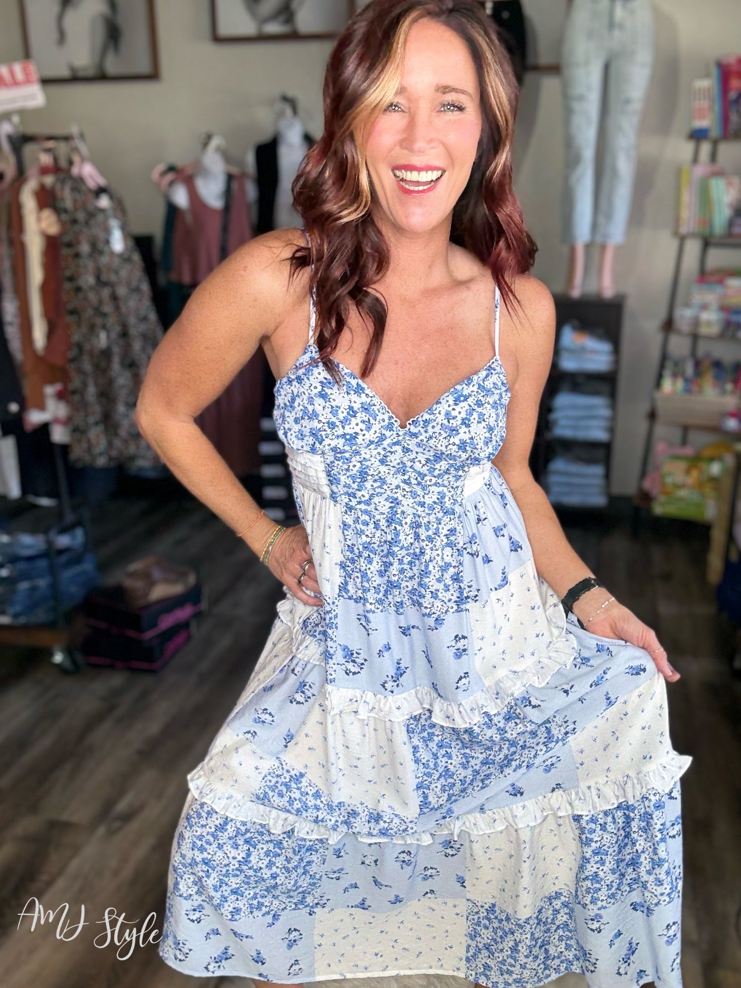 Serene Blossom Maxi Dress